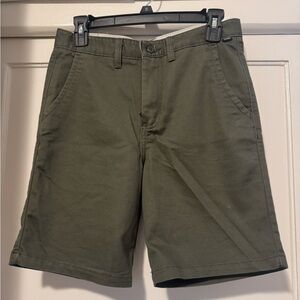 Vans Men's Forest Green Flat Front Shorts
